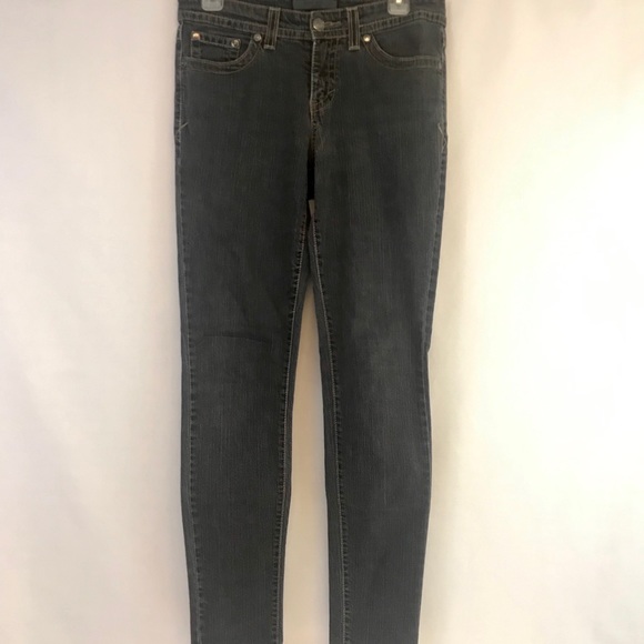 Nine West Sunset Skinny Gray Tone Studded Jeans - Picture 6 of 7